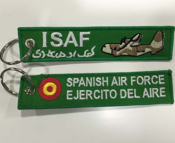Llavero tela ISAF Spanish Air Force verde